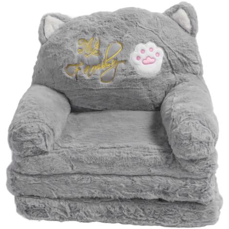 Eosnow Canapé pour enfants, chaise à accoudoir convertible, canapé-lit pliable, pour bébé et enfant en bas âge, pour la sieste, le jeu et le sommeil,Gris, 3 couches (1/4)