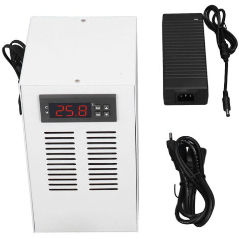 Eosnow Refroidisseur d'eau pour Aquarium 72W, 3l/Min, 30 à 35db, système de refroidissement à température constante et à faible bruit, prise ue, ac 100 à 240V
