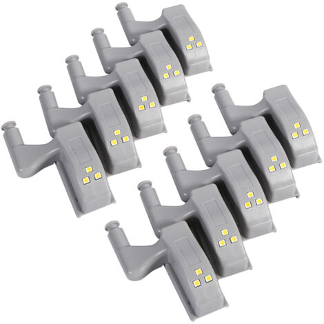10 pièces armoire placard placard armoire LED charnière lumière maison cuisine (blanc froid) (1/5)