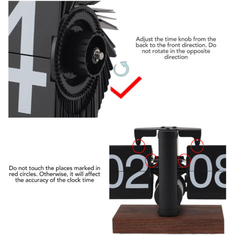 Horloge Numérique Rabattable Minimaliste Mécanique à Bascule Automatique - Horloge De Bureau Élégante