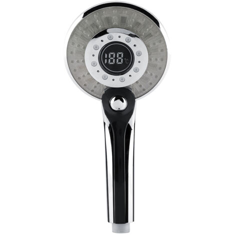 Eosnow – Pommeau de douche à main numérique – 3 modes de pulvérisation – Lumière LED de contrôle de température – Matériau ABS durable