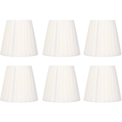 Eosnow – Lustre en cristal avec abat-jour en tissu – 6 pièces – Résistant à l'usure – Bonne transmission lumineuse – Pour chambres et bureaux