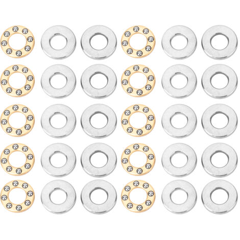 Eosnow Jeu de roulements à billes de poussée miniatures en acier plat de haute précision, 10 pièces (F4-9M 4x9x4mm) (1/5)
