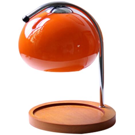 Eosnow Lampe à cire aromatique rétro, plateau de rangement en bois, chauffe-bougie en verre, lampe de chevet de chambre à coucher, lampe de Table d'ambiance EU 220V