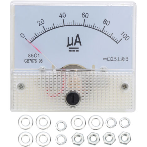 Eosnow Ampèremètre de Type pointeur 85C1 DC 0  100UA, panneau de courant analogique, Instrument de mesure