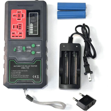 Eosnow Testeur de relais électronique automobile 12V 24V, vérificateur de batterie de voiture, indicateur lumineux, outils de Diagnostic automatique (1/5)