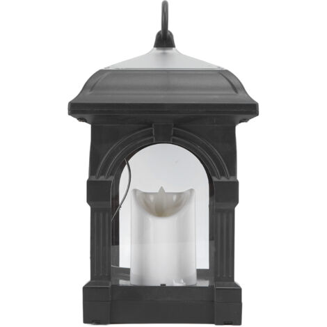 Eosnow Lanterne solaire d'extérieur suspendue à énergie solaire, lumière chaude, lanterne de Table, bougie pour jardin, cour, Patio, décoration d'allée, noire (1/9)