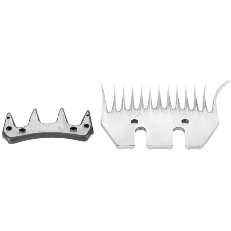 Eosnow Remplacement de coupe de cisaille de coupe de dureté élevée de lame de tondeuses de mouton d'acier inoxydable(13 dents incurvées (+ lame pivotante)) (1/5)