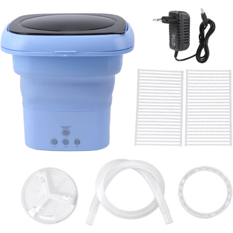 Eosnow – Machine à laver portable pliable 1274g – Tension 100-240V – Lavage intelligent pour voyages et petits appartements – Couvercle noir