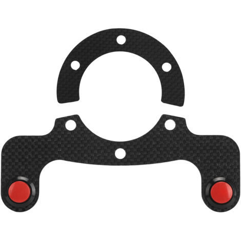 Eosnow Kits de boutons de klaxon externe en Fiber de carbone, pour volant MOMO/OMP/Nardi/Sparco, 6 boulons, double bouton (1/5)