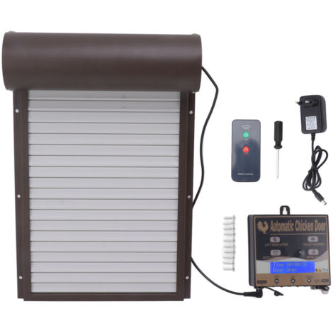 Eosnow – Porte poulailler automatique 3 en 1 – Détection de lumière – Minuterie à distance – Tôle de fer et alliage d'aluminium – Compatible avec poules et canards - 100-240V