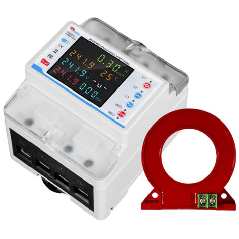 Eosnow Disjoncteur intelligent WiFi Tuya, protection de réenclenchement automatique, compteur d'énergie triphasé 3P4W, avec protections multiples, programmation et fonctions de mesure d'électricité (1/5)