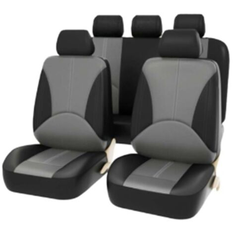 Eosnow Housses de siège auto universelles en cuir respirant, ensemble complet de 9 pièces, accessoires d'intérieur pour SUV (1/5)