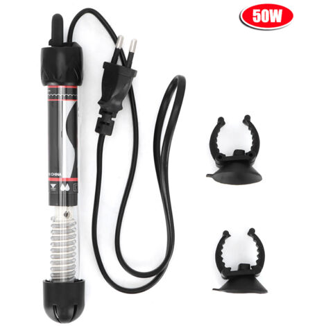 Eosnow Chauffe-Aquarium 220-240V, Petit Chauffe-réservoir réglable, Prise UE HX-906 pour Eau salée pour Eau Douce(50W)