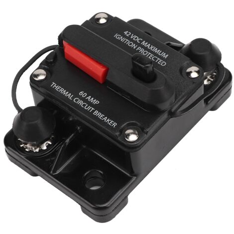 Eosnow Disjoncteur en ligne réinitialisable pour audio stéréo de voiture 12 V 30 A/40 A/60 A, fusible à récupération automatique (60 A)