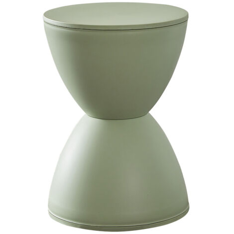 Eosnow Tabouret rond en plastique épaissir coin rond fort portant petit tabouret moderne pour la maison verte (1/4)