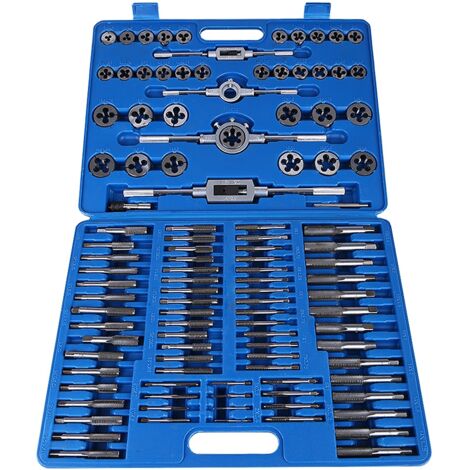 Eosnow 110 pièces/ensemble M2-M18 crou Filetage Tarauds Avec Poignée De Clé Kit D'outils  Main Robuste (1/5)