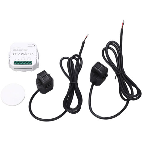 Eosnow Moniteur d'énergie intelligent WiFi, compteur d'électricité monophasé à pince, 100-240 V CA, pour appareils électroménagers, noir PJ-1103A (1/5)