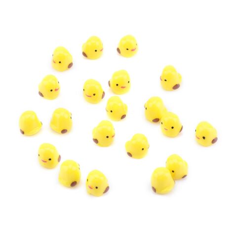 Eosnow Décor de paysage de jardin, poulet jaune Miniature, ornements écologiques, Micro-ornement, pour la pelouse de la maison (1/5)