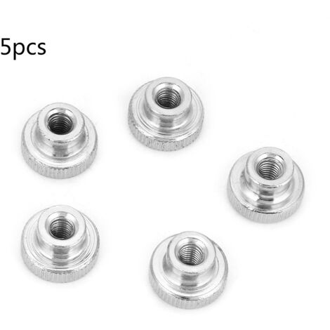 Eosnow Écrous moletés à serrage manuel en acier au carbone nickelé M3 M4 M5 M6 M8 M10 (M6, 5 pièces)