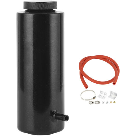 Eosnow Récupérateur d'huile de liquide de refroidissement de radiateur 3x7,5 pouces, bouteille de réservoir en alliage d'aluminium universel 800ml/27oznoir (1/5)