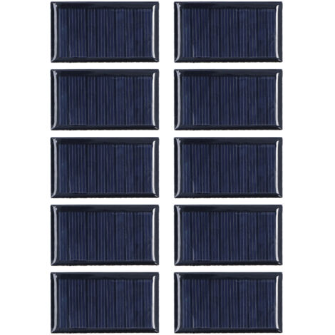 10 pièces petite cellule solaire résistant aux intempéries Module de panneau de bricolage pour les projets scientifiques jouet lumière 0.15 W 5 V