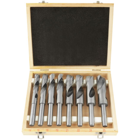 Eosnow Jeu de forets hélicodaux HSS blancs, 8 pièces, grand traitement thermique industriel (1/5)