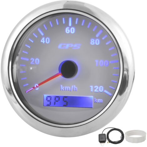 Eosnow – Compteur de vitesse GPS marin 85mm – Plage 0-120 KM/H – Rétro-éclairage 7 couleurs – Installation facile pour voiture et bateau (1/5)