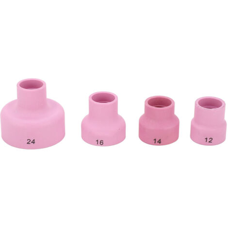 Eosnow Kit de coupelles TIG en céramique, diamètre intérieur du trou central 121416242,4 mm, pour équipement de soudage rose