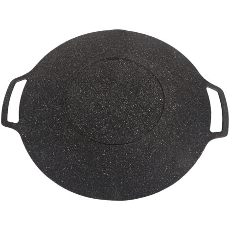 Eosnow Plaque de Barbecue coréenne, poêle circulaire antiadhésive pour la maison, poêle d'extérieur, Type universel 36cm (1/5)