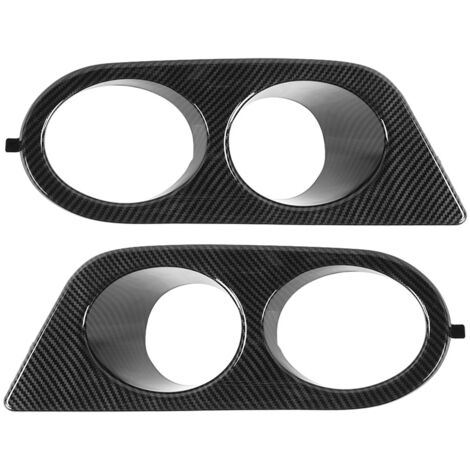 Eosnow Couvercle de phare antibrouillard pour pare-choc avant, 2 pièces, double trous, accessoire de voiture adapté au Style E46 M3 2001 – 2006 en Fiber de carbone
