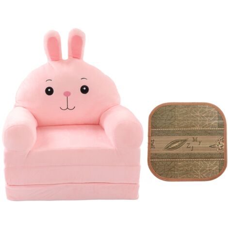 Eosnow – Canapé-lit pliable enfant 2 en 1 – Matériau peluche courte – Dimensions 50x37x50cm – Conception pratique pour chambre et salon