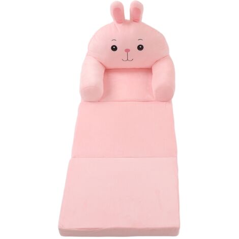 Canapé Pliable Enfant En Peluche Douce 2 En 1 - Housse Lavable, Multicolore, 50x40x40 Cm - Pour Sieste Et Jeux