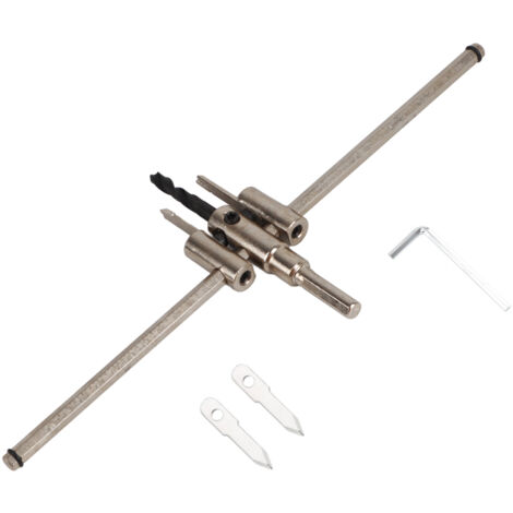 Eosnow Jeu de forets de scie cloche circulaire argentée réglable de 30 à 300 mm, outil de bricolage pour le travail du bois