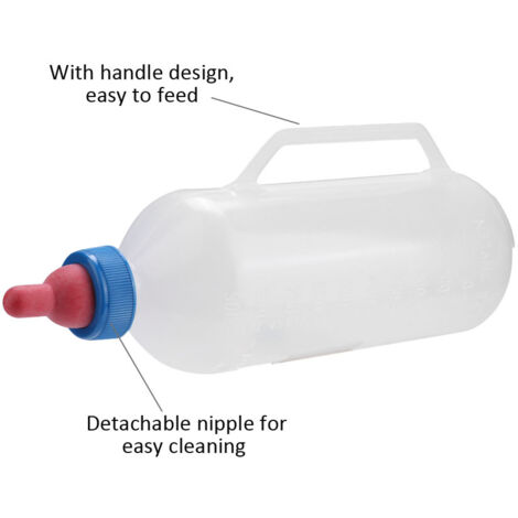 Eosnow Biberon Agneau 1L Bouteille lait d'agneau de lait pour veau ou agneau Elevage Abreuvoir Nourrisseur de lait de chèvre avec poignée Eosnow Biberon Agneau 1L Bouteille lait d'agneau de lait pour veau ou agneau Elevage Abreuvoir Nourrisseur de lait de chèvre avec poignée