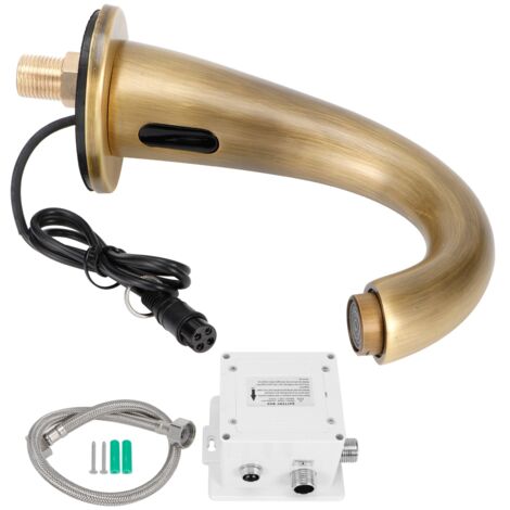 Eosnow Kit de robinet G1/2, robinet d'eau à capteur automatique en cuivre Antique sans Contact, pour la cuisine à domicile et la salle de bains (1/5)
