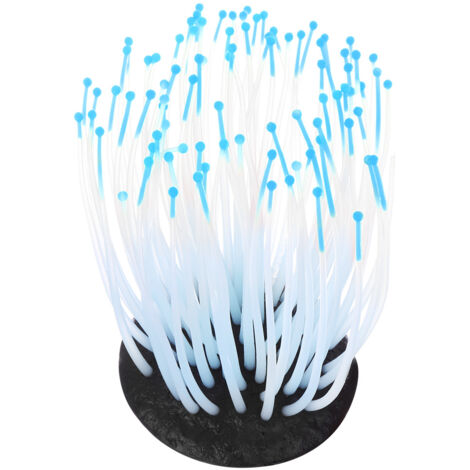 Eosnow Plante de corail artificielle décorative pour aquarium, veilleuse bleue (1/5)