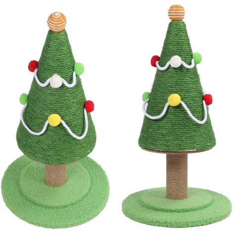Arbre à chat en sisal de style arbre de Noël pour protéger les meubles, structure stable, anti-rayures pour la maison et l'intérieur Moyen : 30 x 47 cm / 11,8 18,5 pouces (1/5)