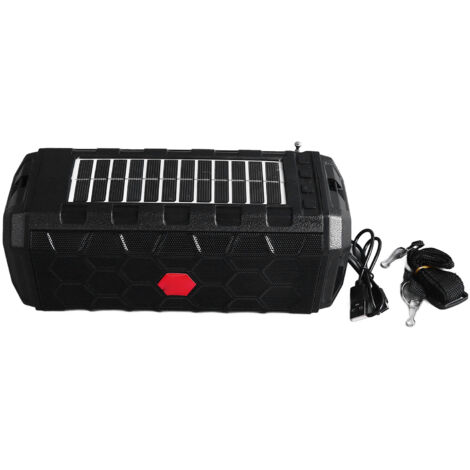 Eosnow Panneau de haut-parleur Solar Bluetooth étanche 1200mAh Fonction radio de la lampe de poche brillante Portable (1/5)