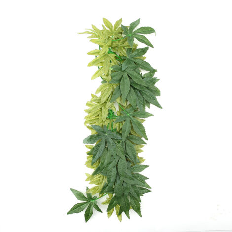 Eosnow Plante artificielle verte, fausses feuilles, décoration pour aquarium, reptile, terrarium, 50 cm