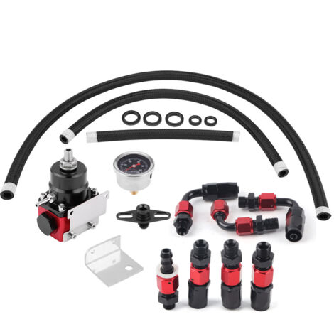 Testeurs De Pression De Carburant Kit Régulateur Pression Carburant Universel Réglable 0-100 Psi Avec Jauge - KIMISS Kit Régulateur Universel Carburant