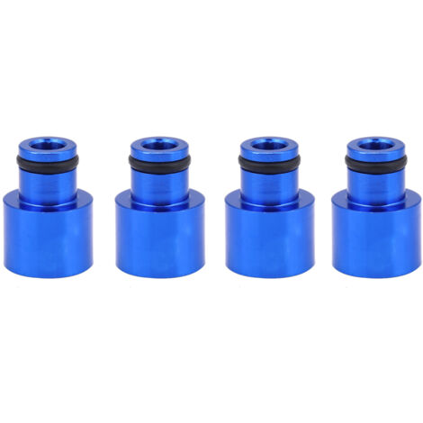 Eosnow Adaptateurs d'injecteur de carburant bleu, 4 pièces, entretoises externes pour injecteurs RDX pour B16 B18 D16Z D16Y
