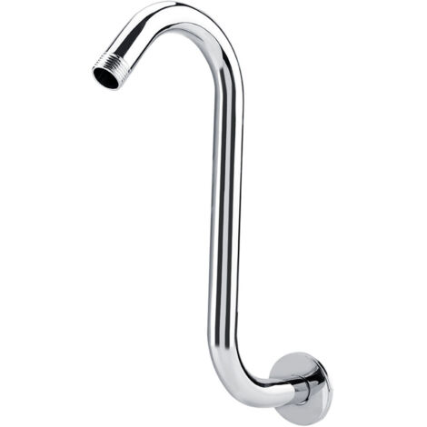 Eosnow – Bras d'extension de douche incurvé en S 8 pouces – Acier inoxydable 201 – Finition chromée – Pour personnes de grande taille