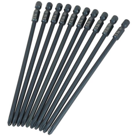 Eosnow Embout à tête cruciforme PH2, jeu d'embouts de tournevis, jeu de 10 pièces, tige hexagonale en acier S2 pour tournevis pneumatiques, perceuses électriques (1/5)