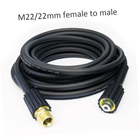 Eosnow Tuyau d'extension de 10 m, nettoyeur haute pression série K, connecteur M22 femelle vers mâle (1/5)