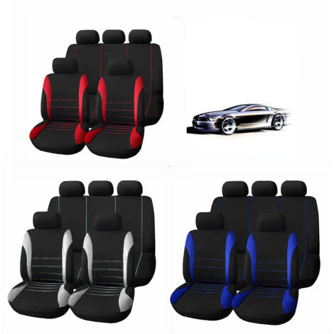 Eosnow Lot de 9 housses de siège auto universelles, décoration intérieure artistique, pour toutes les saisons