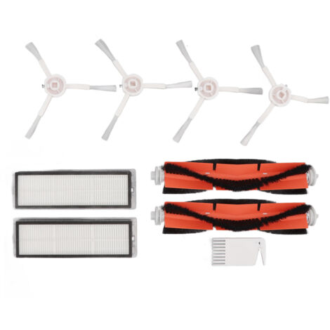 Eosnow Brosse Filtres Blanc Plat Peigne Kit pour Mijia 1C pour Dreame F9 pour Xiaomi 1T pour Mi Robot Aspirateur Vadrouille Remplacement