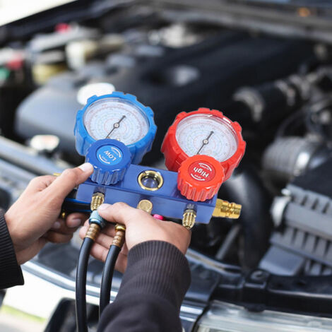 Jeu De Manomètres 4 Voies Pour Climatisation/réfrigération - Compatible R134A, R22, R410A - Neuf Avec Garantie