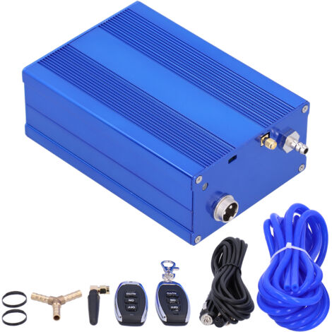 Eosnow Kit de soupape d'échappement de voiture, télécommande électrique, dispositif de contrôle de vide, composants automobiles bleus (1/5)