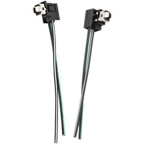 2 Prises D'ampoule Universelles 9005 - Connecteur Mâle Pour LED - Métal Et Plastique Noir - Pour Phares, Feux Arrière, Clignotants
